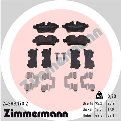 Bremseklosser ZIMMERMANN 24289.170.2 Bremseklosser ZIMMERMANN 24289.170.2