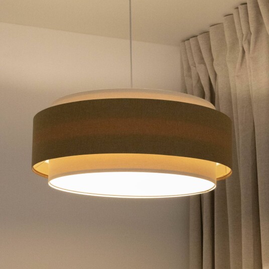 Maco Design Boho Elegant hengelampe brun/beige/creme Ø 60cm tekstil