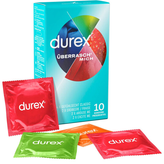 Durex Condoms Surprise Me Mix pakke 10 stk.