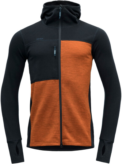 Devold Nibba Merino Jacket Hood Herre Ink/Flame M