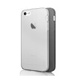 ITSKINS NANO // DUO Zero Gel 2 in 1 - Baksidedeksel for mobiltelefon - termoplast-polyuretan (TPU), Impacthane - svart, gjennomsiktig (en pakke 2) - for Apple iPhone 5, 5s, SE