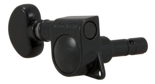 Grover 406bc Mini Locking Rotomatics W/round Button, Single, Svart Chrome R