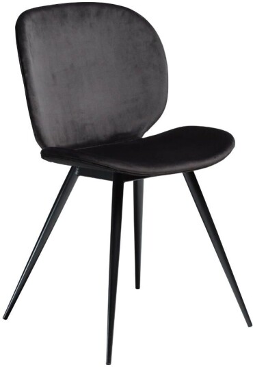 Cloud Dan Form spisestuestoler velour svart.