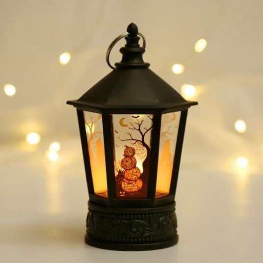 Halloween LED-Gresskarslott Lampe Gresskarstil