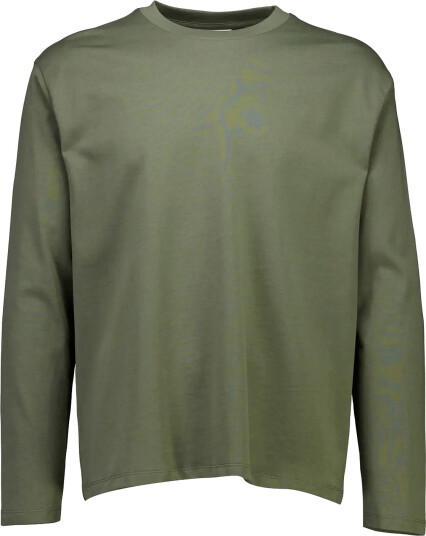 Lindbergh O Neck Tee Oversized Cropped L/S Khaki green XL