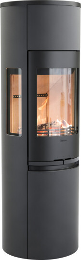 Contura 596 Style svart vedovn med sideglass og støpejernsdør Contura 596 Style svart vedovn med sideglass og støpejernsdør