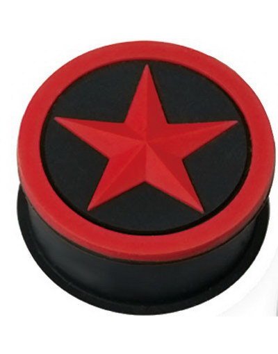 Red Stardom Svart Piercing Plugg Strl 14 mm