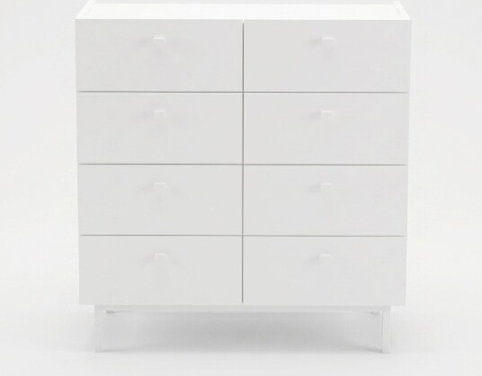 Kommode Hanah Home Luke 89,4 x 93,1 x 41,8 cm Hvit Hvit