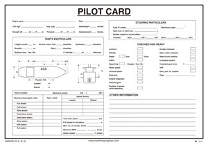 Jo Safety Pilot Card 420 x 297 mm IMO 125254