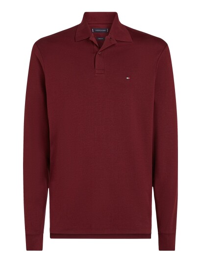 Tommy Hilfiger L/S Liquid Cotton Reg Polo Burgundy XXL