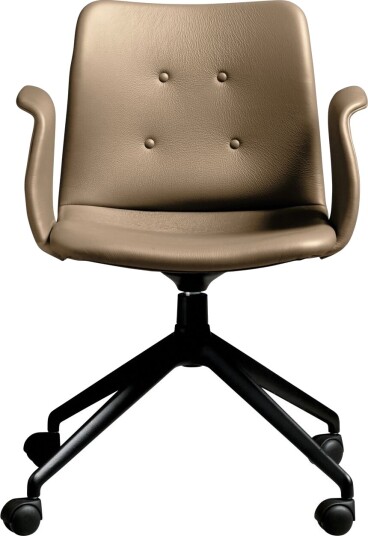 Sibast Furniture Bent Hansen Primum 4 stjerners Spisestol med Sving og Hjul Sort/ Zenso 3 228