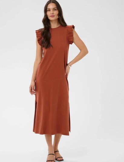 Kaffe Kacelina Flounce Dress - Red - XL Kaffe Kacelina Flounce Dress - Red - XL