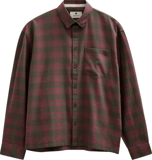 Anerkjendt Akotto Flannel Check Ls Shirt Burgundy M Anerkjendt Akotto Flannel Check Ls Shirt Burgundy M