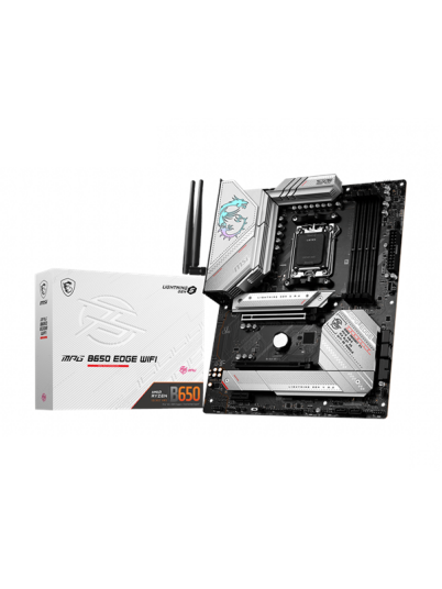 MSI B650 EDGE WIFI Hovedkort ATX med Socket AM5 og DDR5-minne MSI B650 EDGE WIFI Hovedkort ATX med Socket AM5 og DDR5-minne