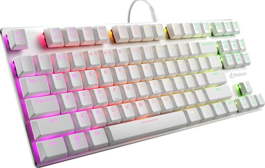 Sharkoon PureWriter TKL RGB Gamingtastatur USB-A QWERTY Engelsk Hvit Red