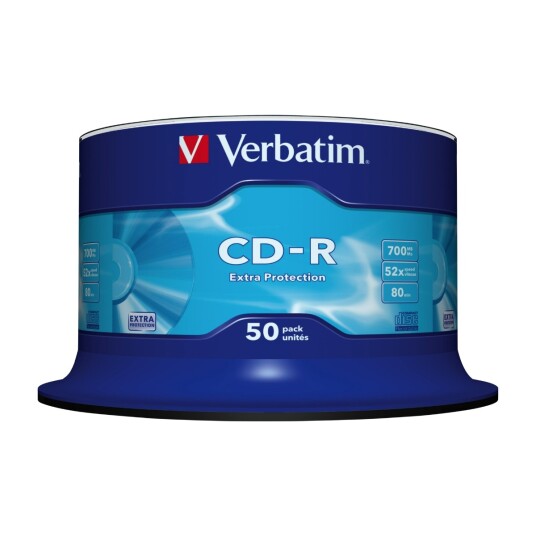 Verbatim CD R 700MB 52X50PK spindel Verbatim CD R 700MB 52X50PK spindel