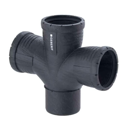 Geberit Silent pro. Pp mx Kryssgrenrør med tre Muffer 110x110x110mm / 87.5°