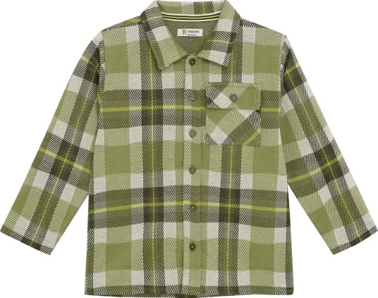Noppies B Shirt Russell Long Sleeve N366 CHECK PATTERN MED.GREEN 98