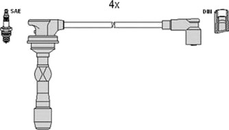 Tennplugg kabelsett HITACHI 134118