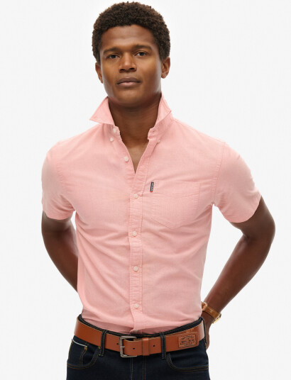 Superdry Oxford S/S Shirt - Pink - XL Superdry Oxford S/S Shirt - Pink - XL