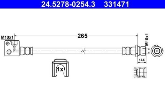 Bremseslange ATE 24.5278-0254.3