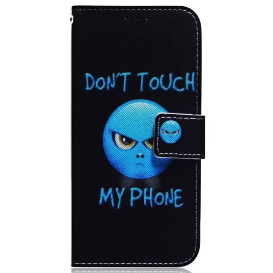 INCOVER Google Pixel 8 Deksel i Kunstskinn med Lommebok og Trykk - "Don't Touch My Phone"