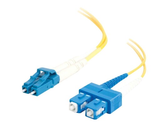 C2G LC-SC 9/125 OS1 Duplex Singlemode PVC Fiber Optic Cable (LSZH) - koblingskabel - 3 m - gul