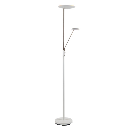 Bergamo gulvlampe m/lesearm 28+5W 183 cm 3000 Kelvin - Dimbar - Hvit