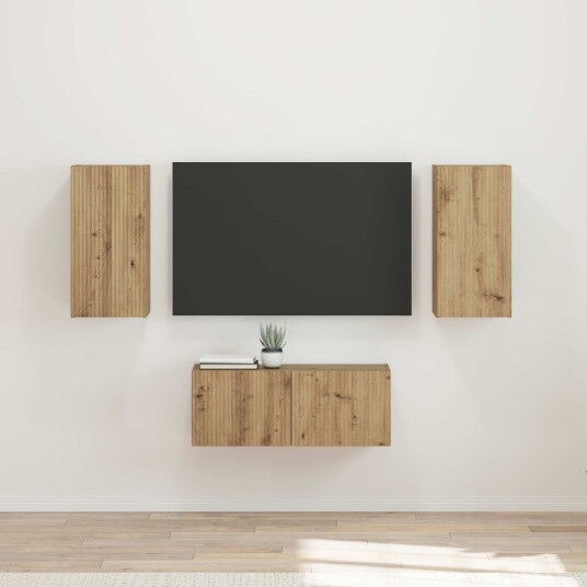 vidaXL TV-benksett 6 stk. Artisan Eik Konstruert tre