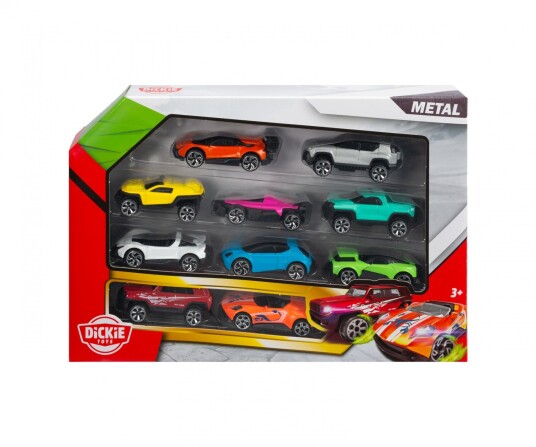 Dickie Toys Die cast kjøretøy 10 pakning 203332000