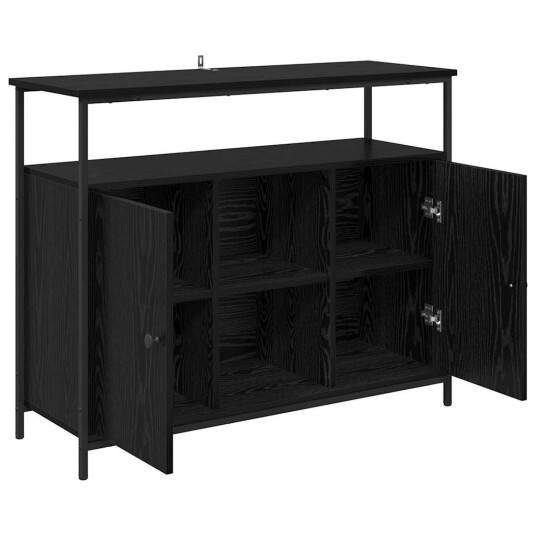 Serviesskap Svart Eik 100 x 35 x 80 cm Konstruert tre