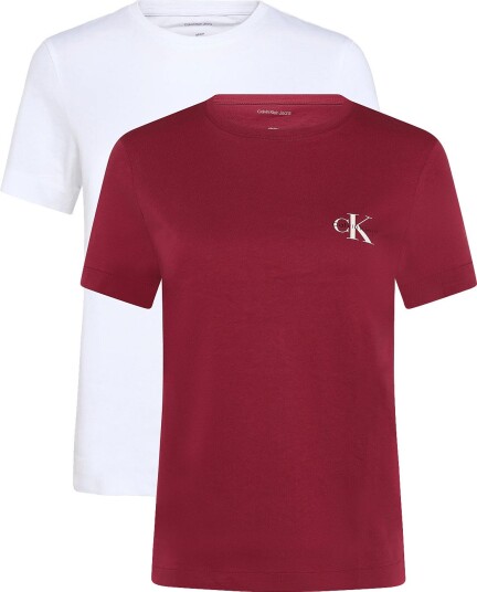 Calvin Klein Jeans Monologo Cn 2 Pack Tee White XS