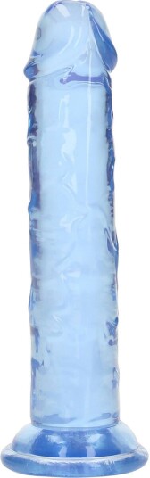 Shots Toys Realrock RealRock: Crystal Clear Straight Realistic Dildo 14.5 cm blå