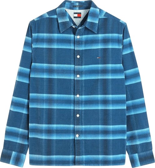 Tommy Jeans Tjm Reg Pattern Corduroy Shirt Blue M