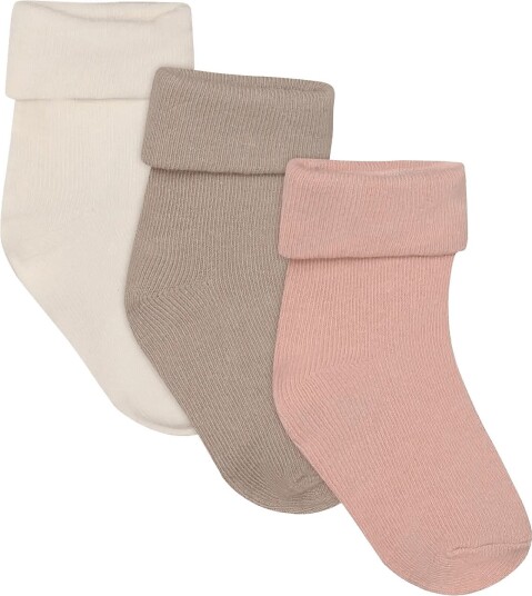 Noppies Unisex Socks 3 Pack P778 ROSE SMOKE 3 6M