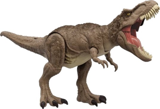 Jurassic World All-Out Attack Tyrannosaurus Rex med realistiske bevegelser og lyd, Figur for 4+ år