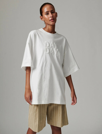 Day Birger et Mikkelsen Drew King Embroidery Heavy Jersey White ONE SIZE