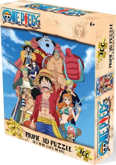 One Piece  Group 300 pc 12x18 3D Lenticular Puzzle AE Exclusive