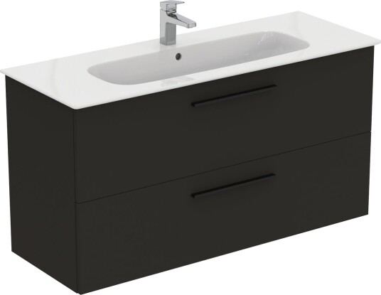 IDEAL STANDARD I.LIFE A BADEROMSMØBEL 1240X460 CARBON GREY M/SORT HÅNDTAK