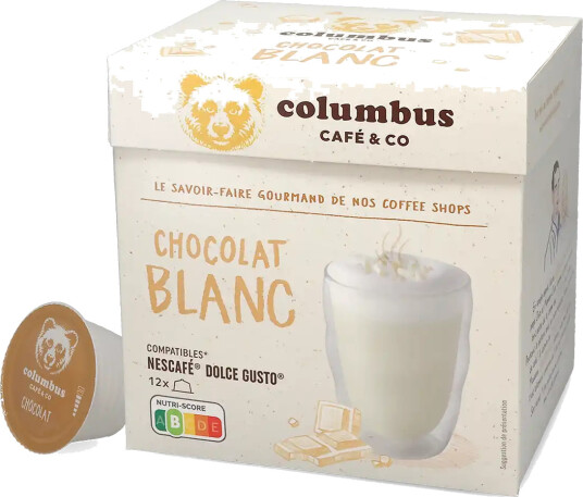 Columbus | Hvit varm sjokolade 12 kapsler til Dolce Gusto