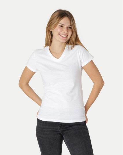Neutral Organic - Ladies Fitted V-neck T-shirt Hvit