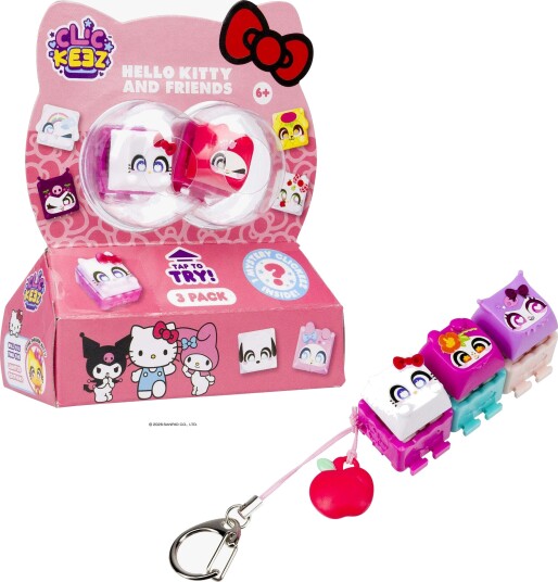 Hello Kitty Clickeez Hello Kitty & Friends 3-Pack Cdu MULTI COLOURED One Size Hello Kitty Clickeez Hello Kitty & Friends 3-Pack Cdu MULTI COLOURED One Size