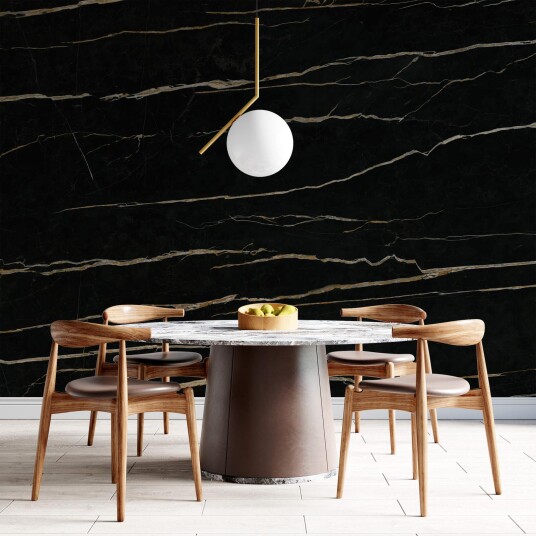 Tapet Svart Marmor Design