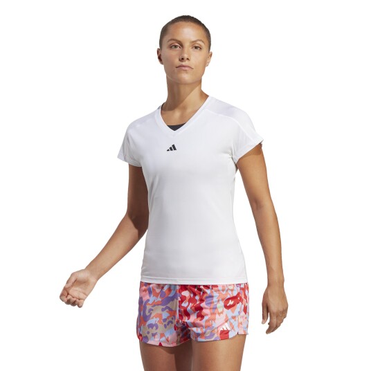 Adidas TR-ES V-neck T-shirt, dame White S