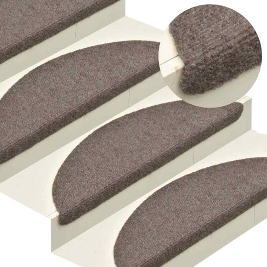 Selvklebende trappematter 20 stk beige 56x17x3 cm 8721288457950