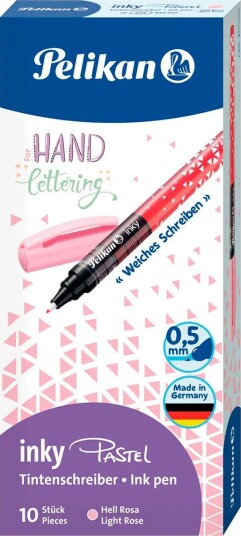 Pelikan Inky Pastell Fiberpenner 0,5 Mm 10 Stk Rosa