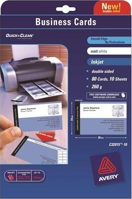 Avery Quick&Clean - business cards - matte - 10 pcs. - 220 g/m