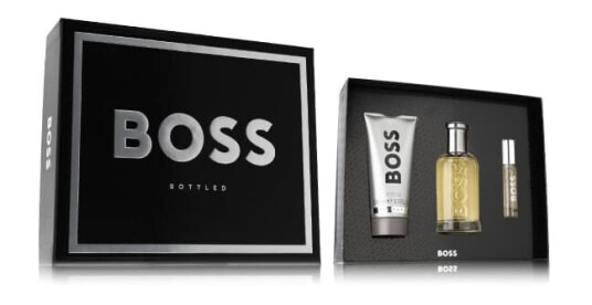Hugo Boss Bottled Gavesett for menn med Parfyme (100 ml) + Mini Duft (10 ml) + Dusjsåpe (100 ml)