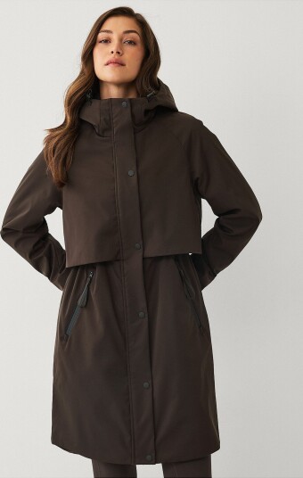 Ellos STUDIO Parka WR Padded Parka Brun