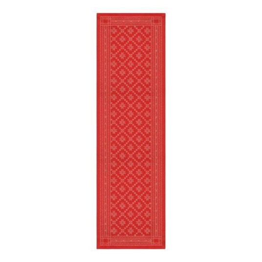 Ekelund   Åttebladrose løper 35x110 cm rød